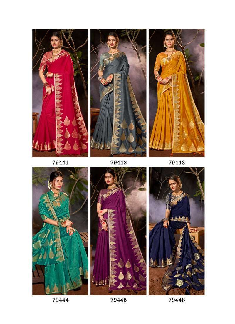 lifestyle vintage silk vol 1 series 79441-79446 chanderi gala saree