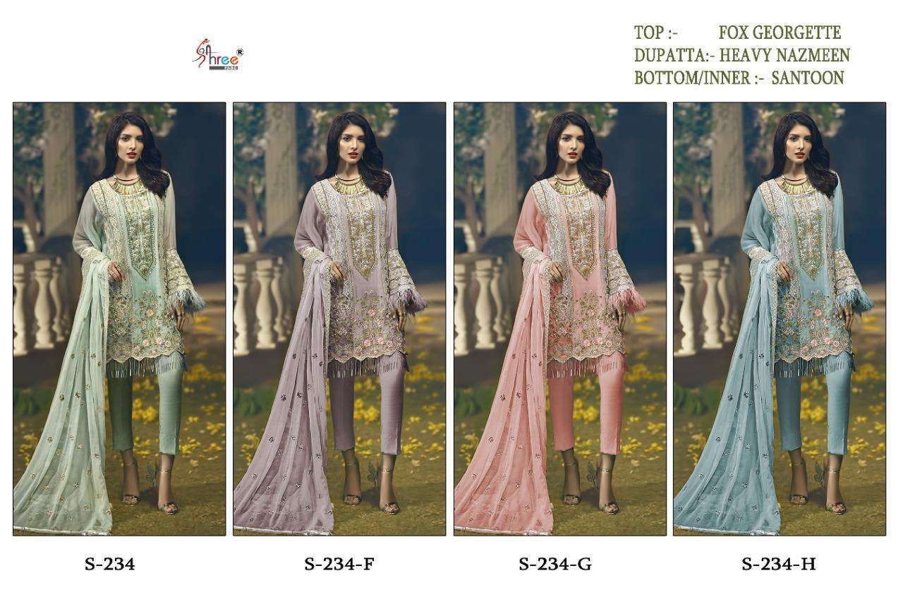 shree fabs s 234 colors georgette pakistani suit 