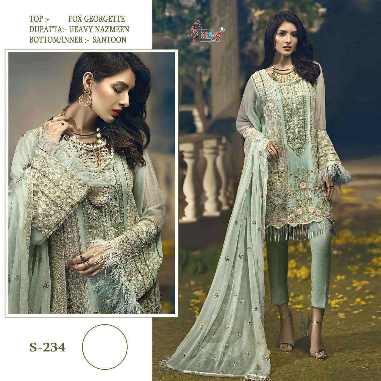 shree fabs s 234 colors georgette pakistani suit 