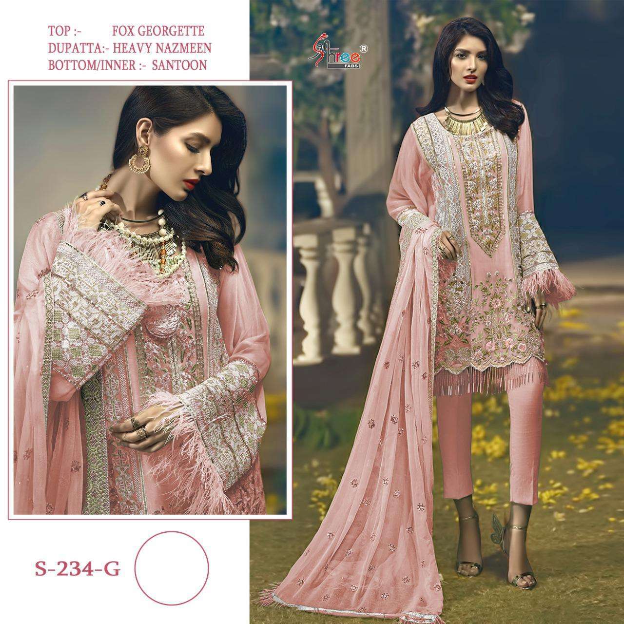 shree fabs s 234 colors georgette pakistani suit 