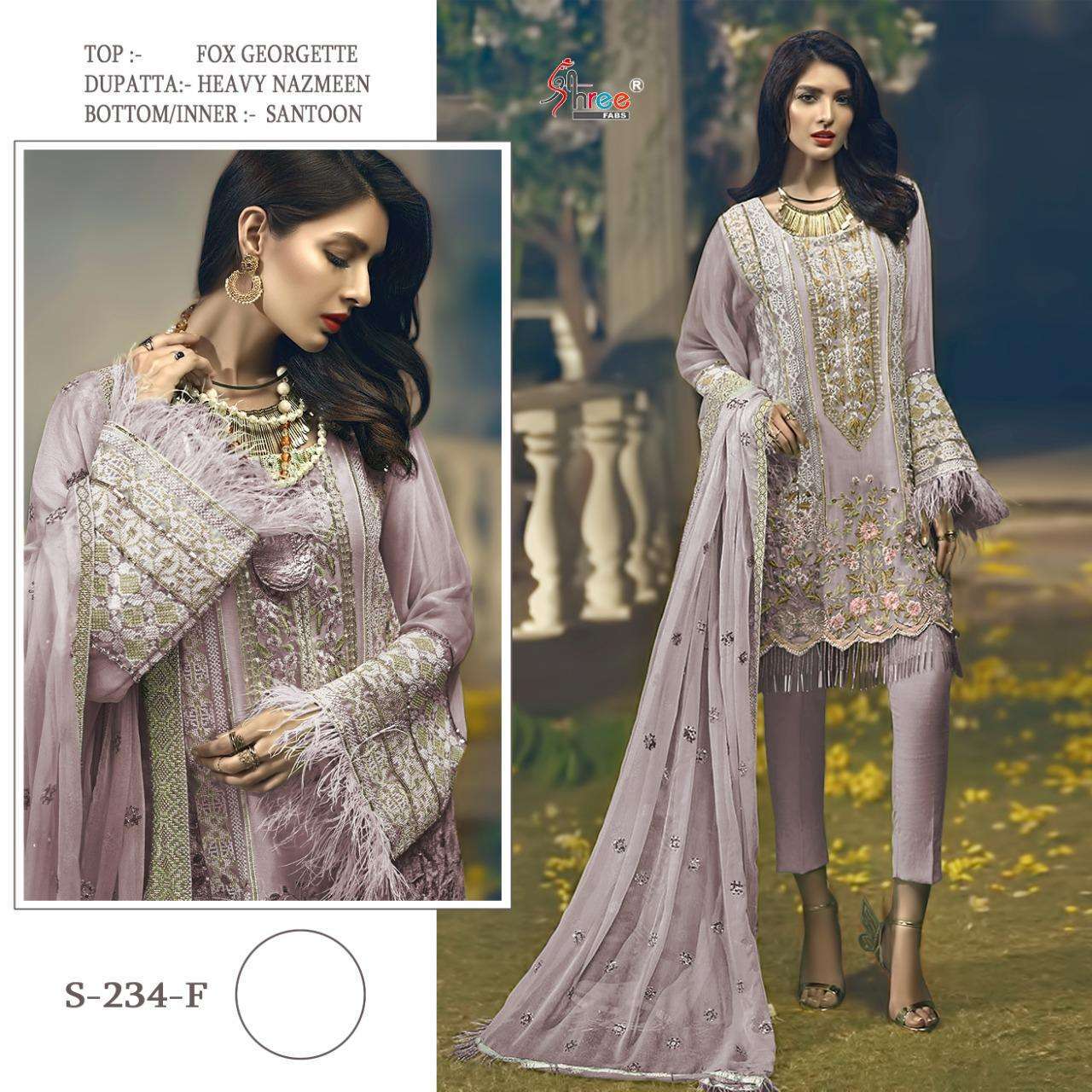 shree fabs s 234 colors georgette pakistani suit 