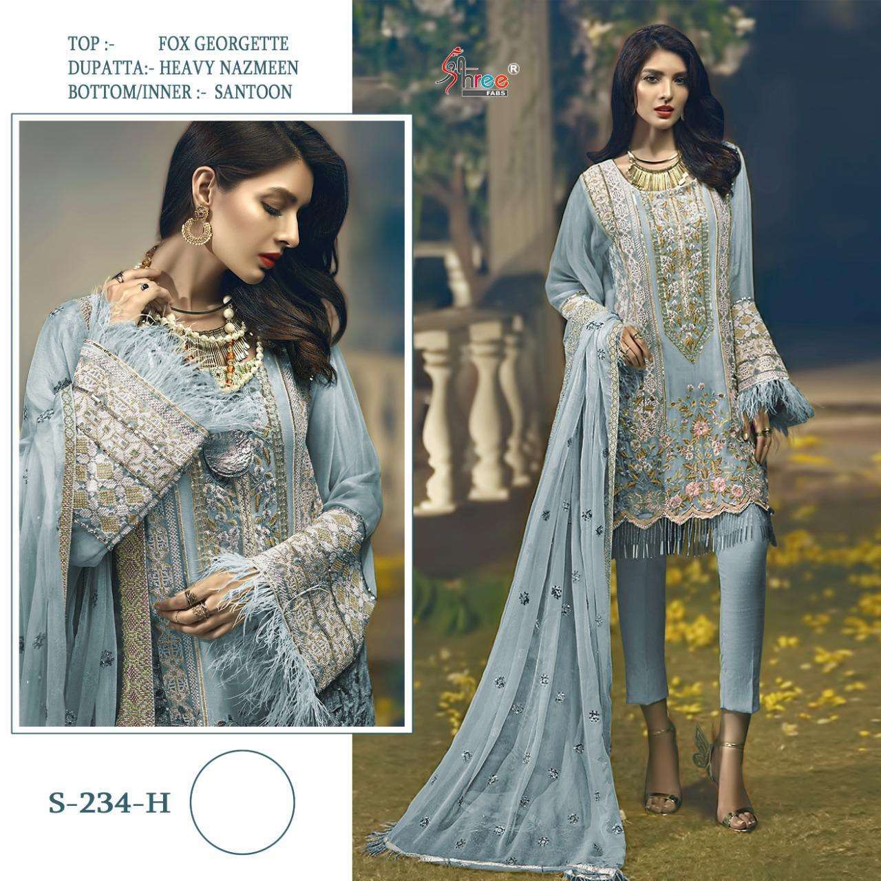 shree fabs s 234 colors georgette pakistani suit 