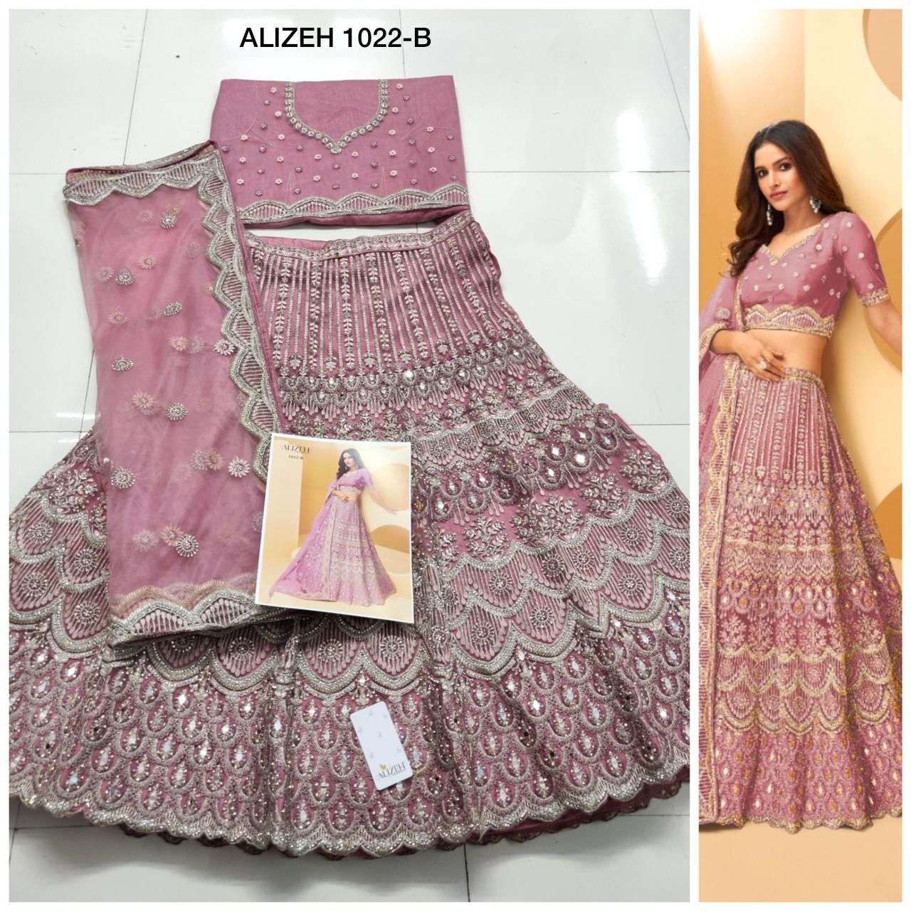 ALIZEH WEDDING AFFAIR COLOR PLUS DESIGNER NET LEHENGA 
