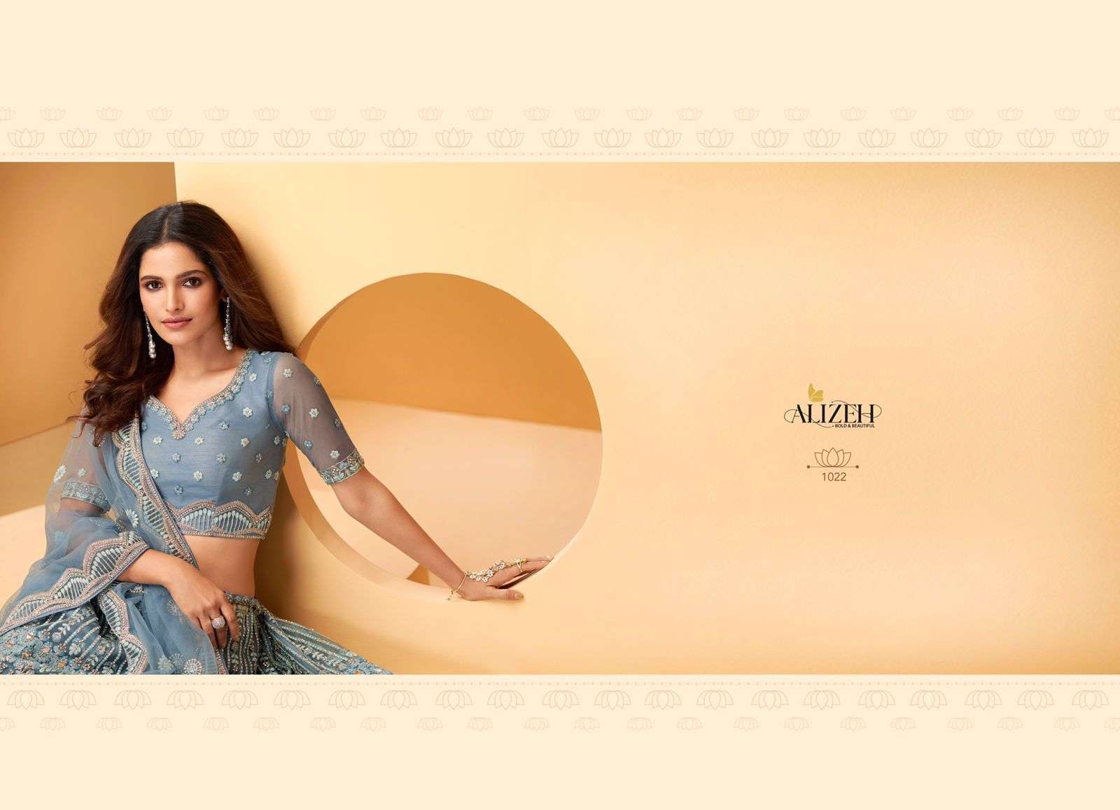 ALIZEH WEDDING AFFAIR COLOR PLUS DESIGNER NET LEHENGA 