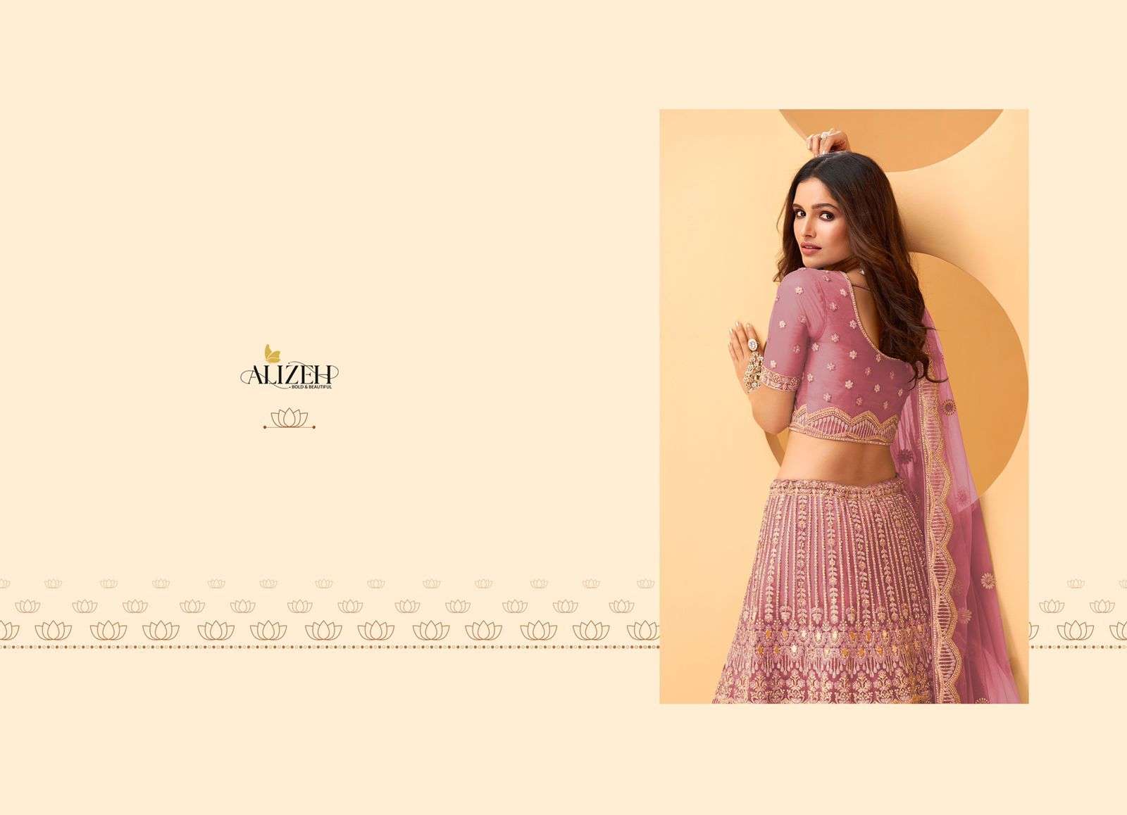 ALIZEH WEDDING AFFAIR COLOR PLUS DESIGNER NET LEHENGA 