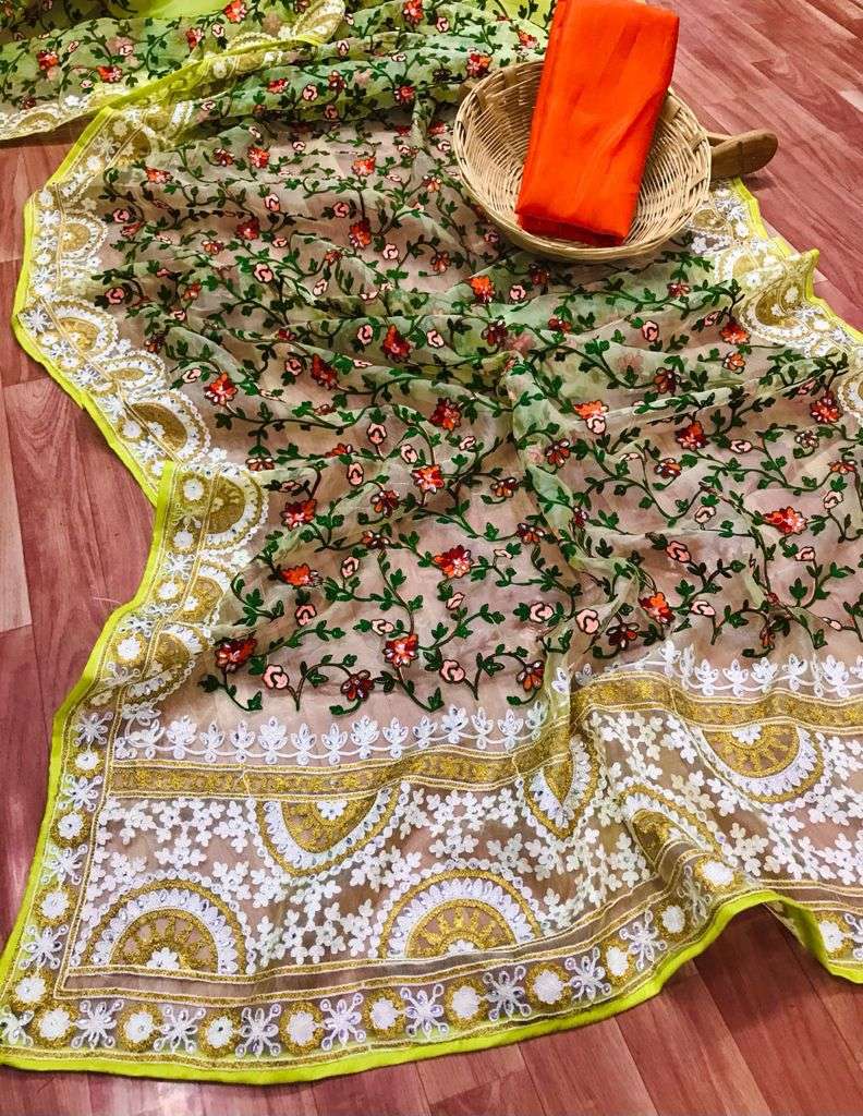 BT-03 DESIGNER SOFT ORGANZA SILK NON CATALOG SAREE 