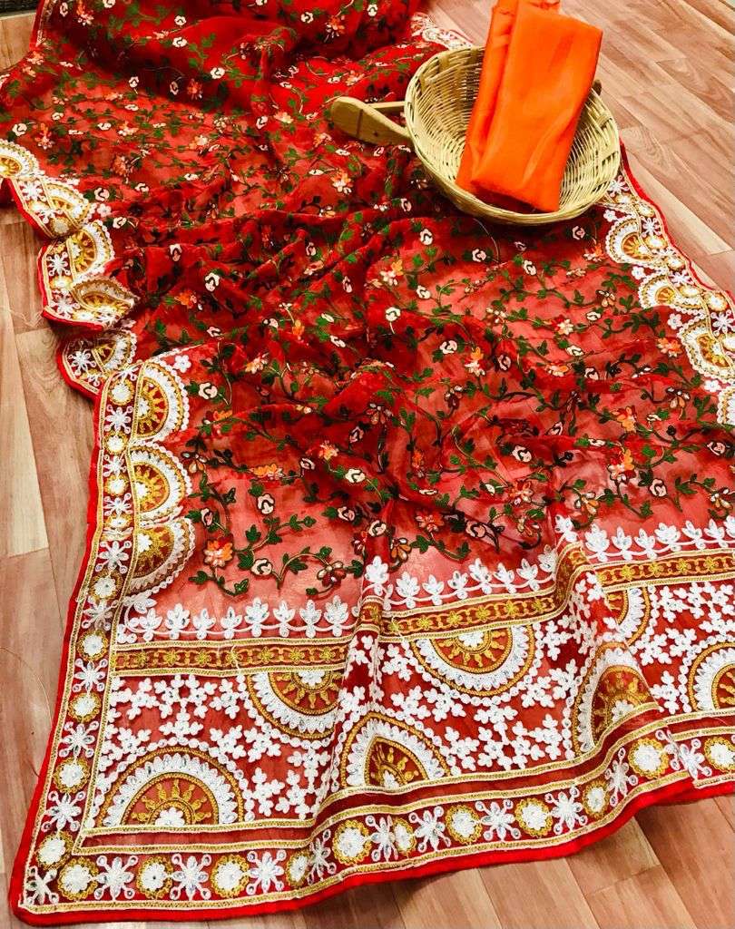 BT-03 DESIGNER SOFT ORGANZA SILK NON CATALOG SAREE 