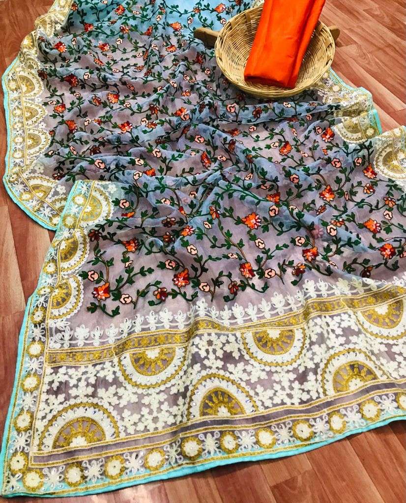 BT-03 DESIGNER SOFT ORGANZA SILK NON CATALOG SAREE 