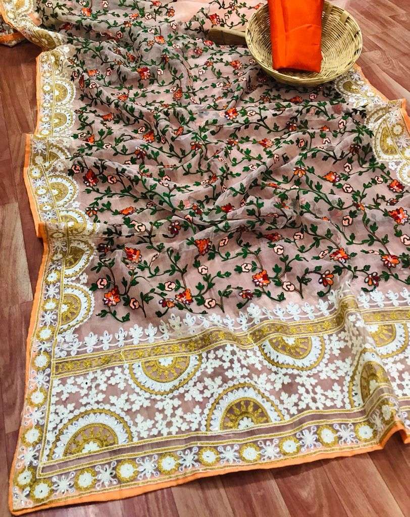 BT-03 DESIGNER SOFT ORGANZA SILK NON CATALOG SAREE 