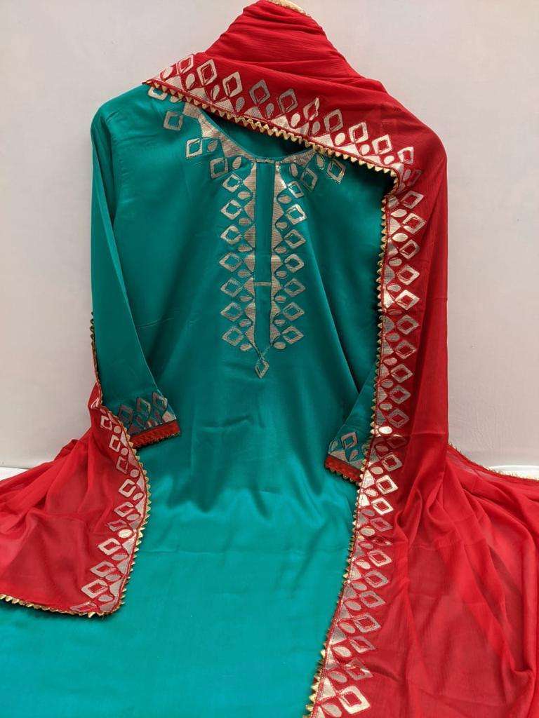 BT-07 DESIGNER BOMBAY COTTON GOTA PATTI WORK NON CATALOG SUIT 