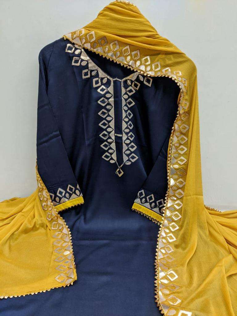 BT-07 DESIGNER BOMBAY COTTON GOTA PATTI WORK NON CATALOG SUIT 