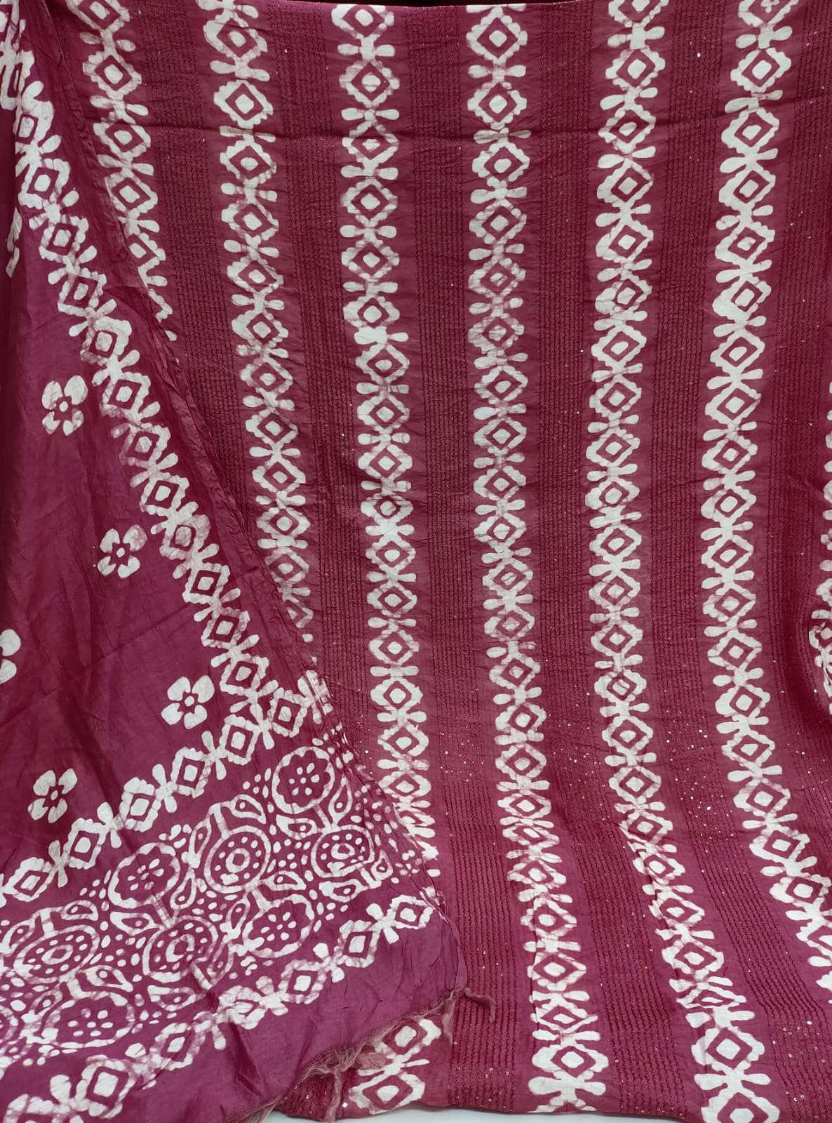 BT-07 DESIGNER DIABLE CHANDERI CROSET WORK NON CATALOG SUIT 