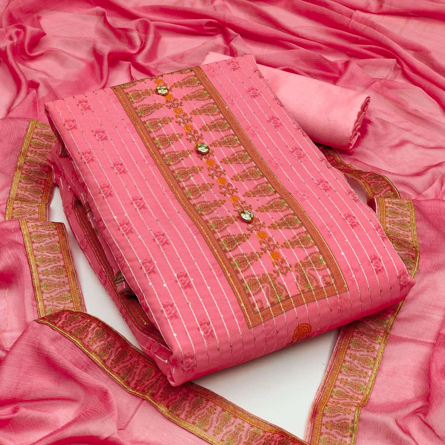 BT-07 DESIGNER GEORGETTE CROSET WORK NON CATALOG SUIT 