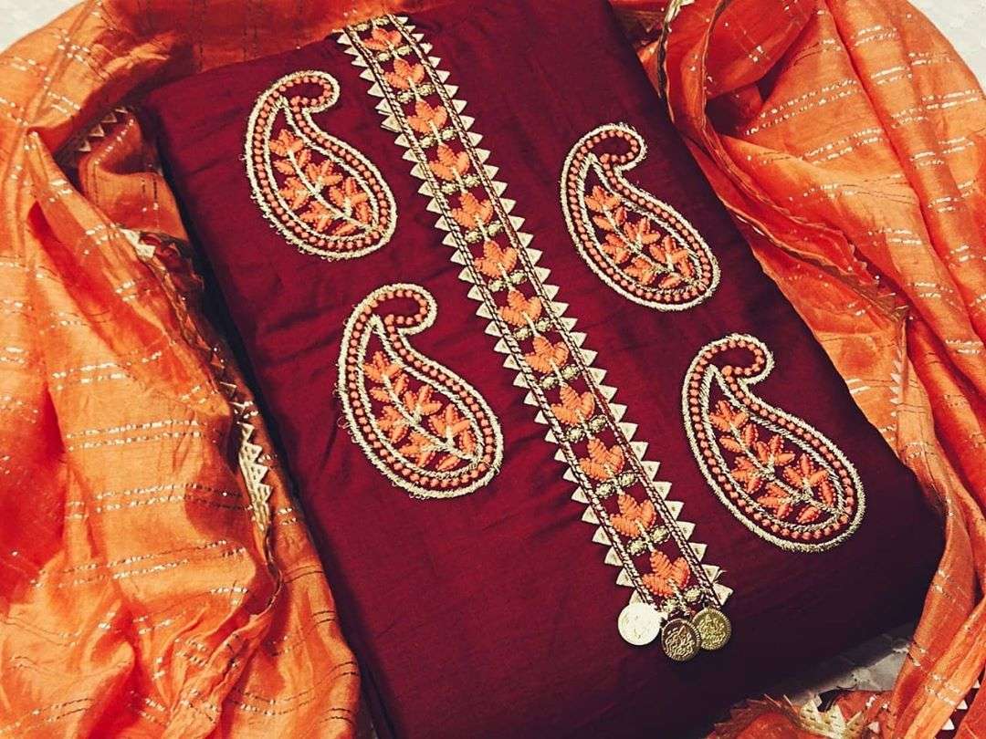 BT-07 DESIGNER GLACE COTTON MULTI WORK NON CATALOG SUIT 
