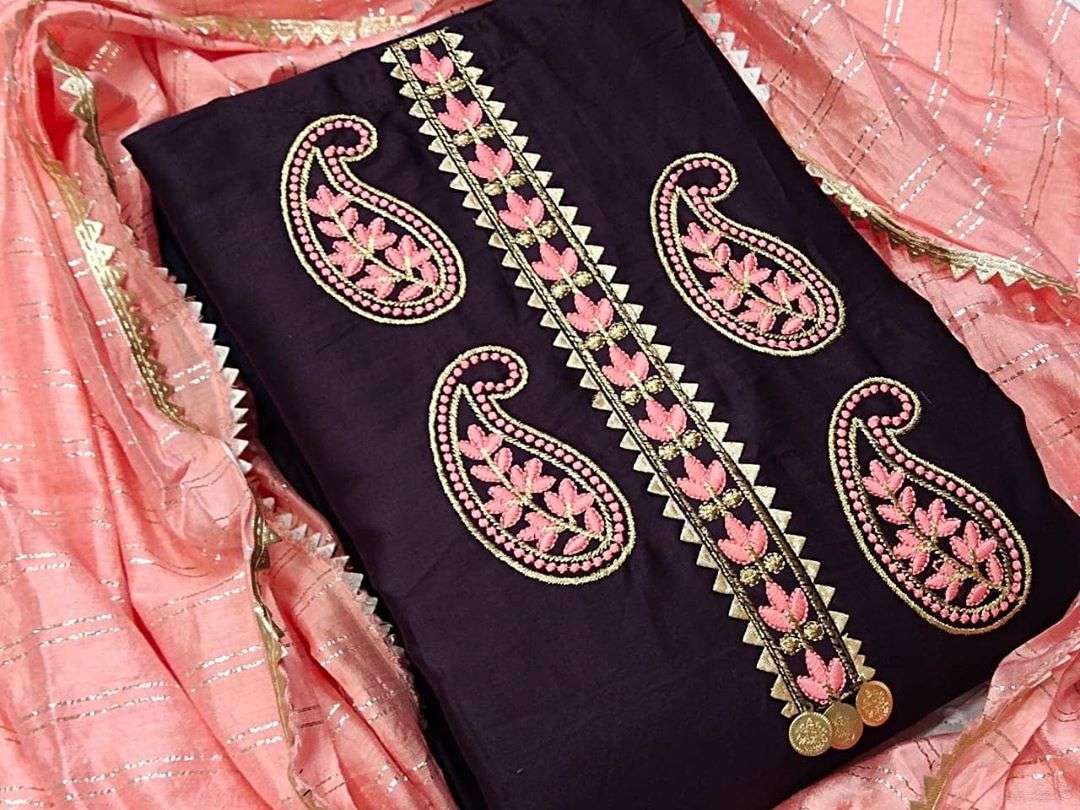 BT-07 DESIGNER GLACE COTTON MULTI WORK NON CATALOG SUIT 