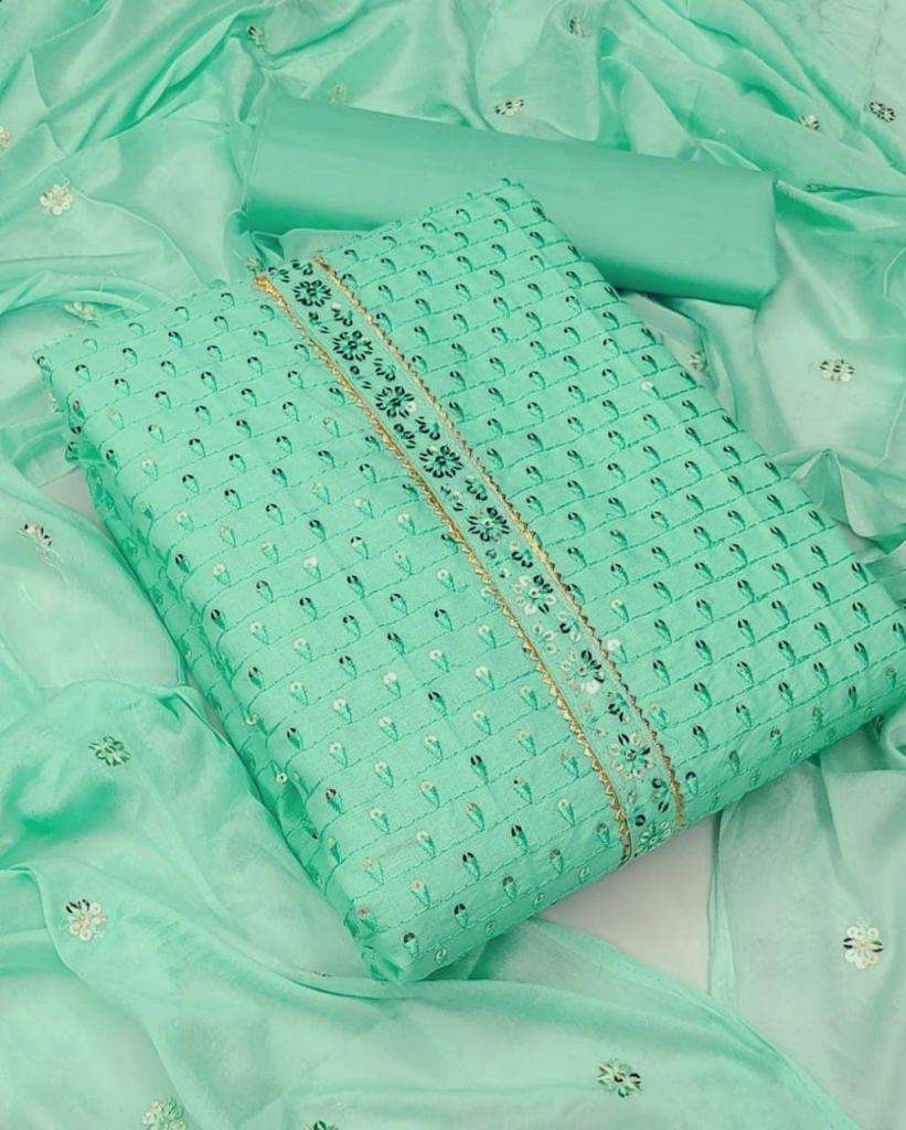 BT-07 DESIGNER SLUB COTTON SEQUENCE WORK NON CATALOG SUIT 