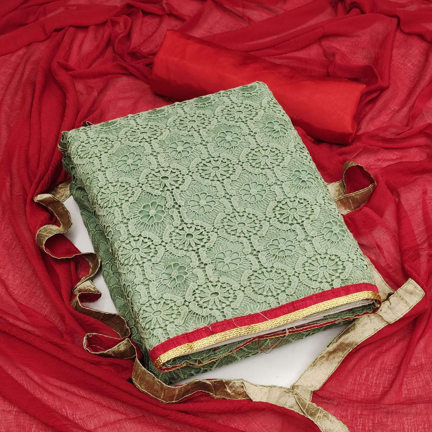 BT-07 NAVRATRI SPECIAL DESIGNER GEORGETTE CROCHET SIFFLY WORK NON CATALOG SUIT 