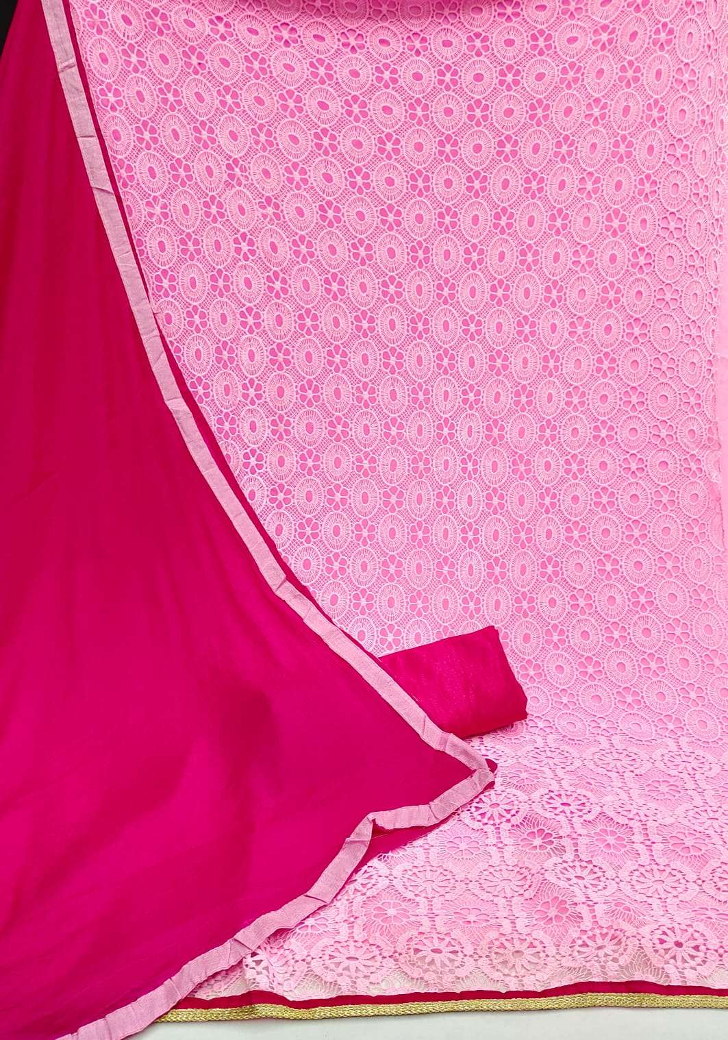 BT-07 NAVRATRI SPECIAL DESIGNER GEORGETTE CROCHET SIFFLY WORK NON CATALOG SUIT 