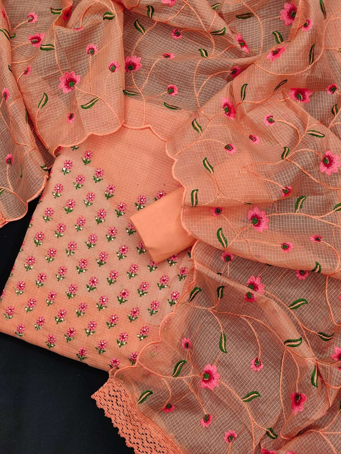 BT-17 DESIGNER KOTA DORIYA EMBROIDERY WORK NON CATALOG SUIT 