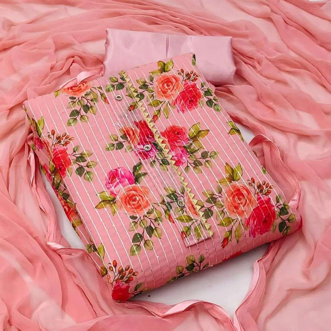 BT PRESENT GEORGETTE WORK DIGITAL PRINT NON CATALOG SUIT 