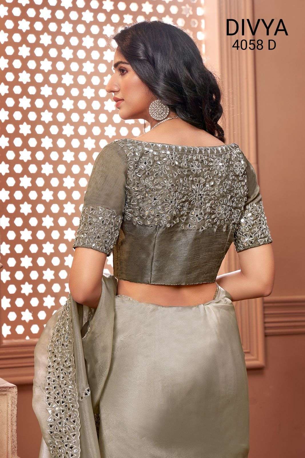 divya mirror vol 2 df 4058 organza mirror work saree