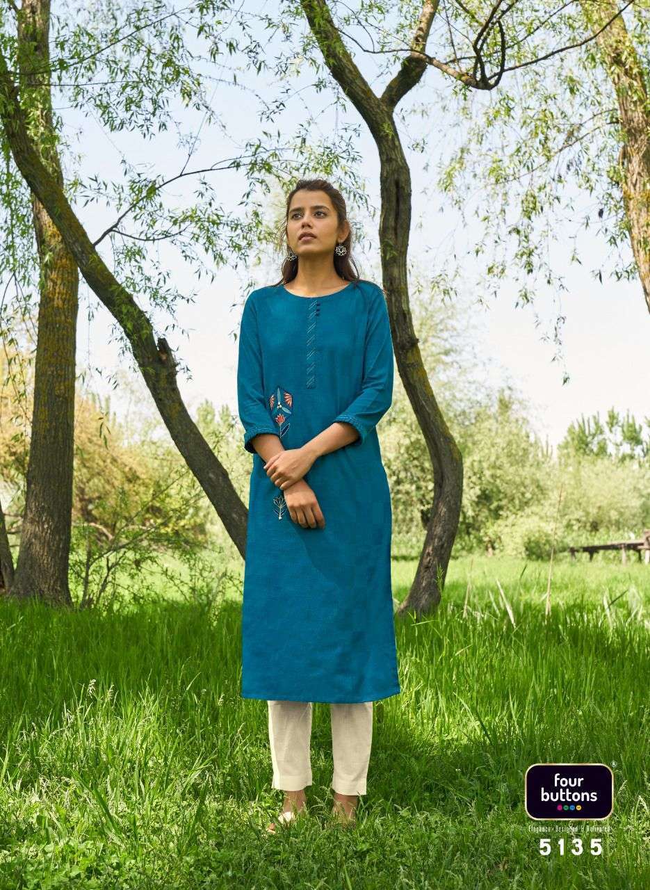 four buttons colors-11 series 5131-5318 pure cotton kurti 