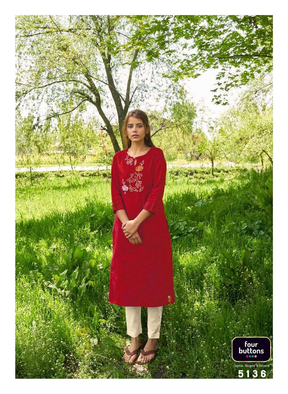 four buttons colors-11 series 5131-5318 pure cotton kurti 