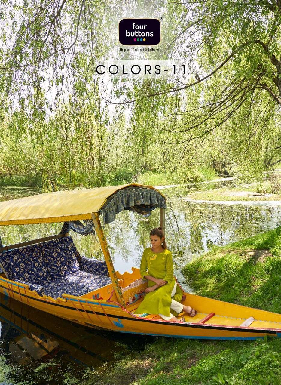 four buttons colors-11 series 5131-5318 pure cotton kurti 