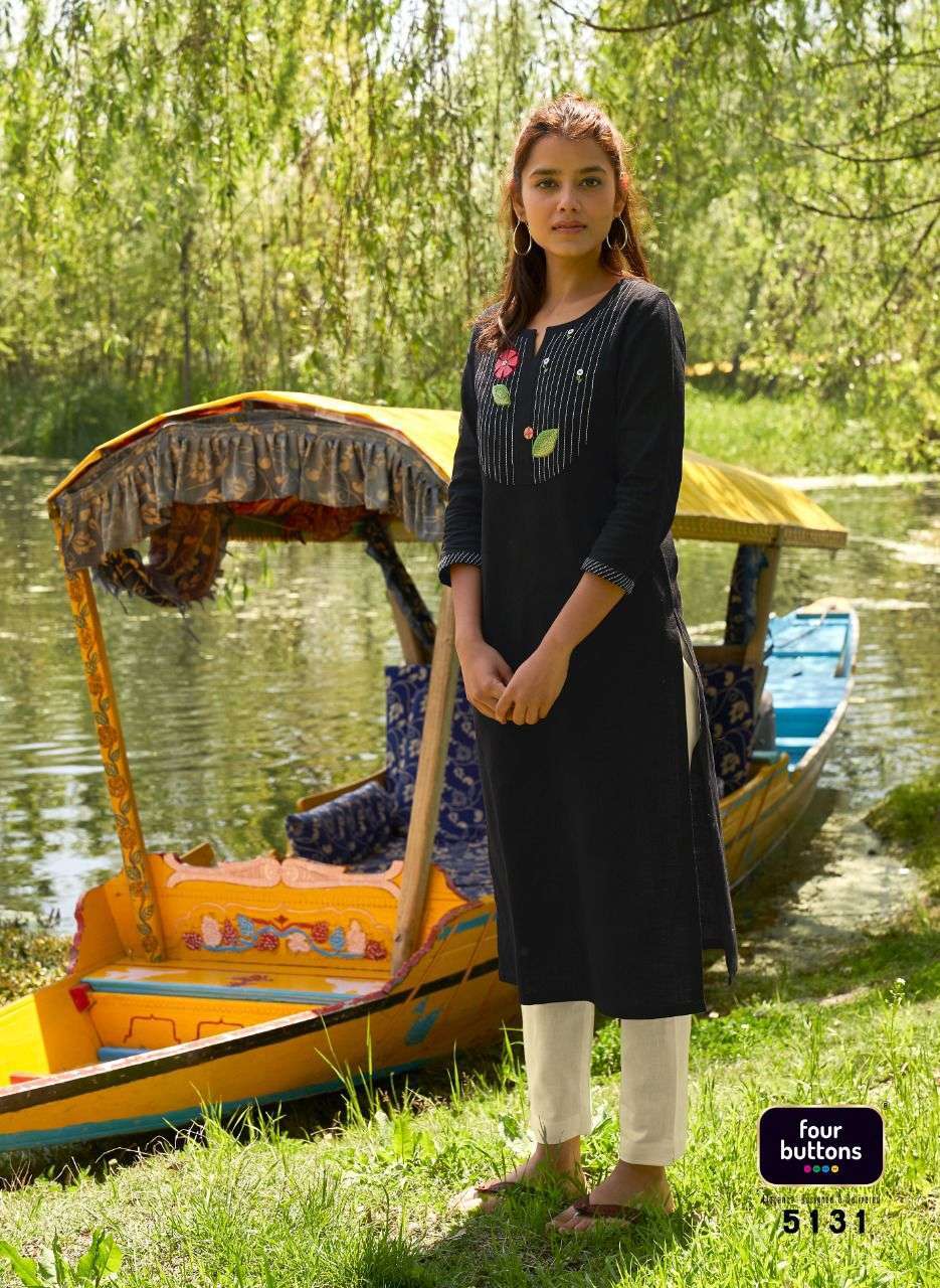 four buttons colors-11 series 5131-5318 pure cotton kurti 