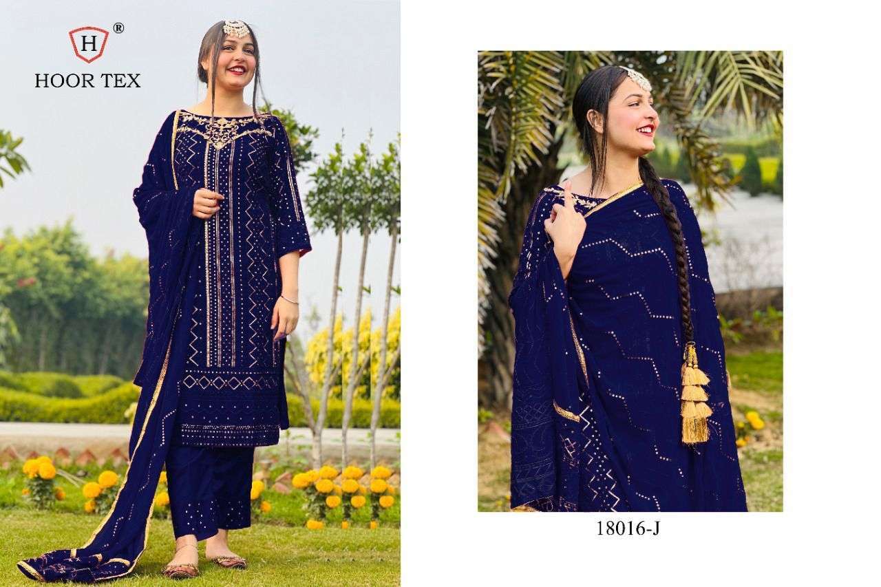hoor tex 18016 heavy georgette with embroidery work suit
