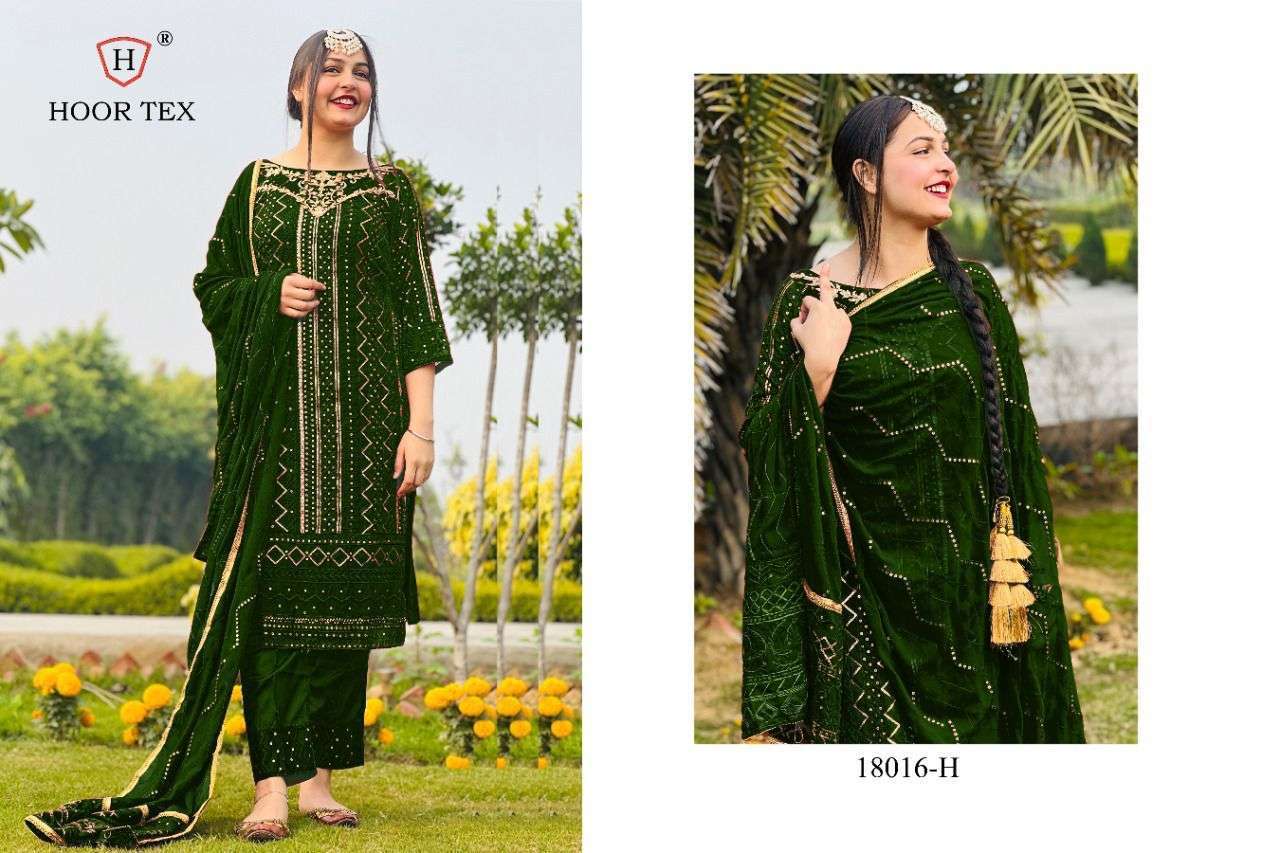 hoor tex 18016 heavy georgette with embroidery work suit