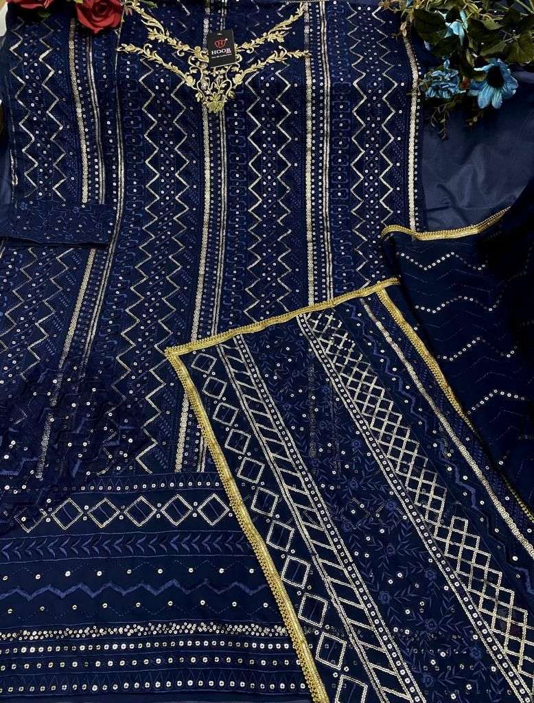 hoor tex 18016 heavy georgette with embroidery work suit