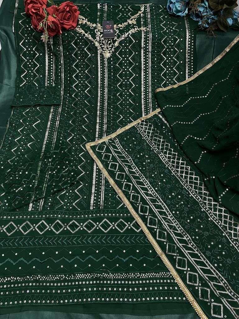 hoor tex 18016 heavy georgette with embroidery work suit