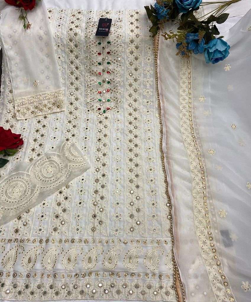 hoor tex 23024 georgette with embroidery work suit