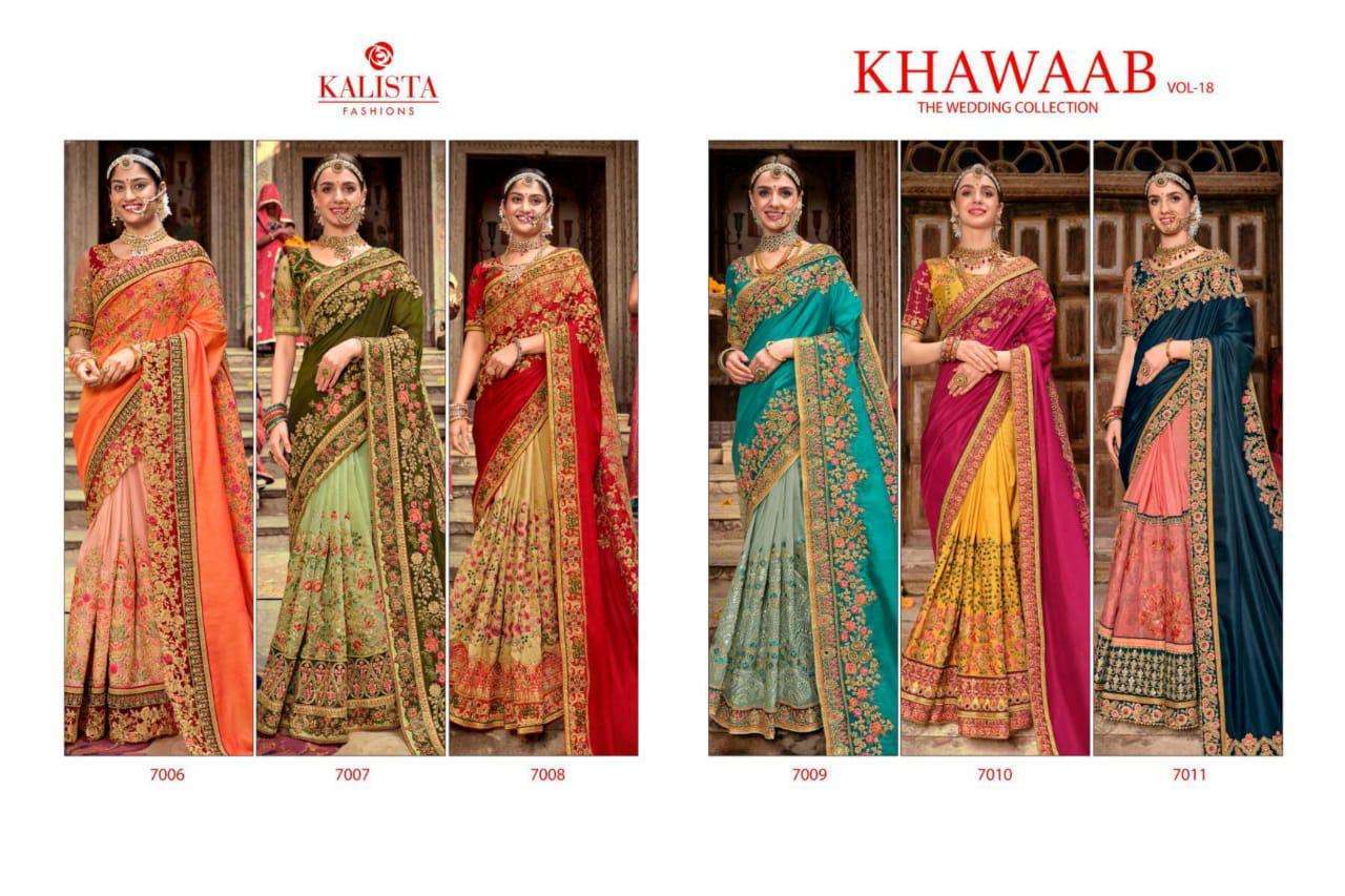 Kalista khwaab vol 18 series 7006-7011 silk saree
