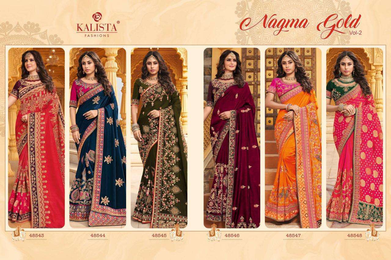 kalista nagma gold vol 2 series 48543-48548 vichitra silk saree