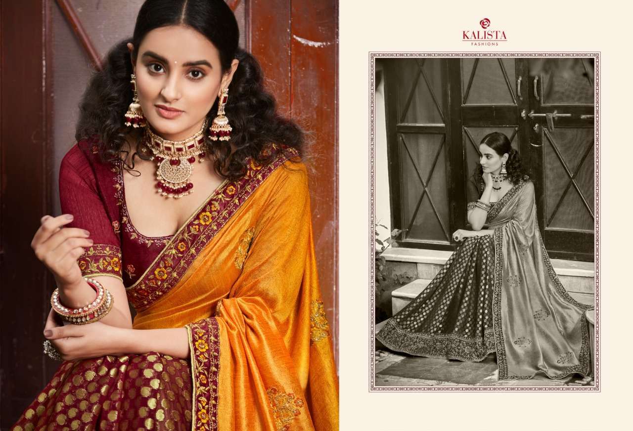kalista sangeet gold vol 2 series 29765-29770 vichitra and viscose saree