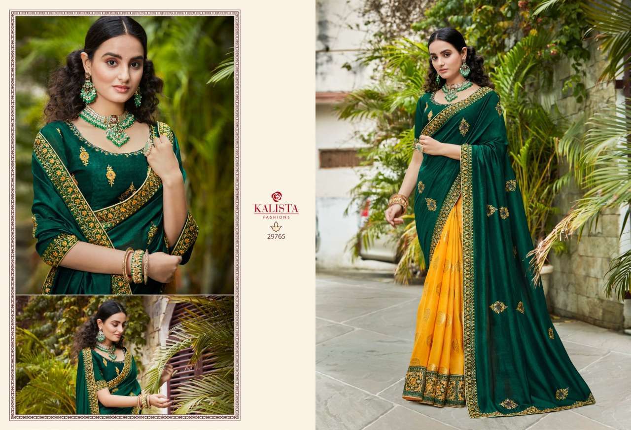 kalista sangeet gold vol 2 series 29765-29770 vichitra and viscose saree