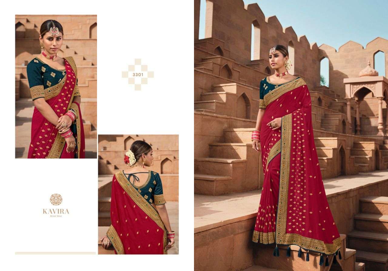 kavira manjari series 3301-3309 vichitra with blaming Colorâ€™s saree