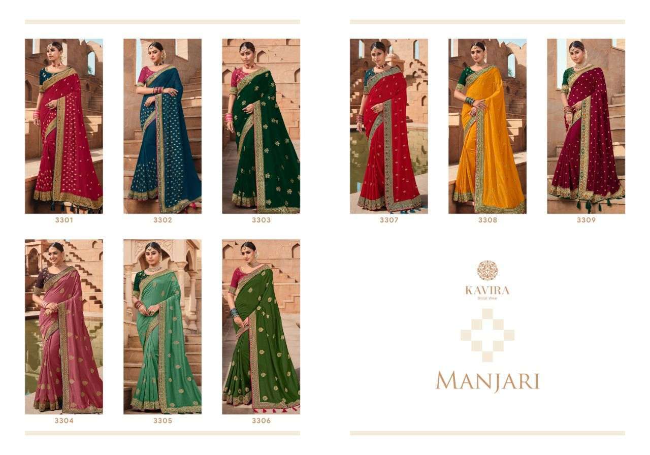 kavira manjari series 3301-3309 vichitra with blaming Colorâ€™s saree
