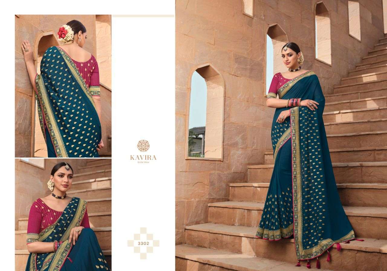 kavira manjari series 3301-3309 vichitra with blaming Colorâ€™s saree