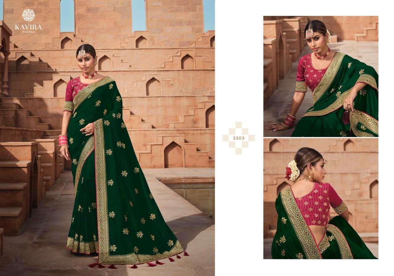 kavira manjari series 3301-3309 vichitra with blaming Colorâ€™s saree