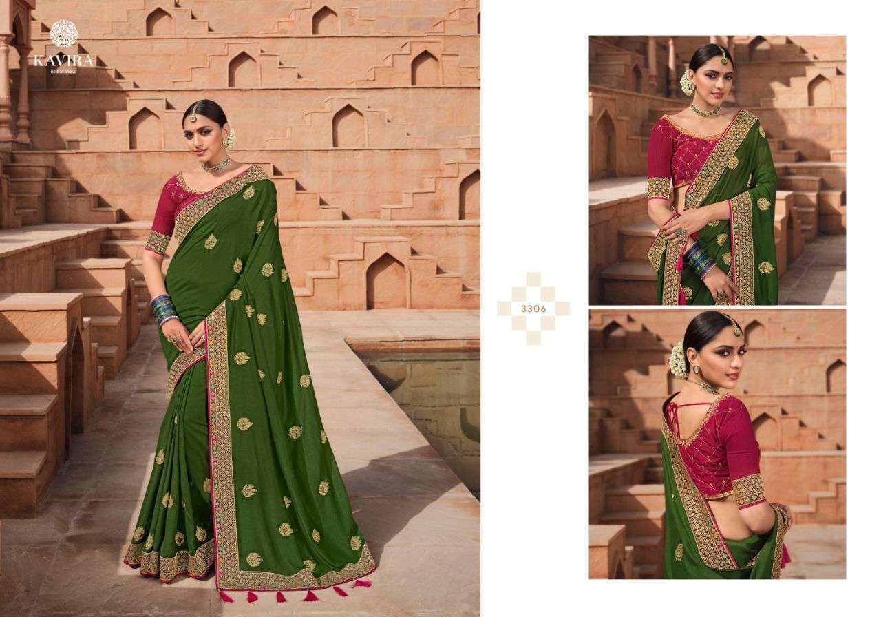 kavira manjari series 3301-3309 vichitra with blaming Colorâ€™s saree