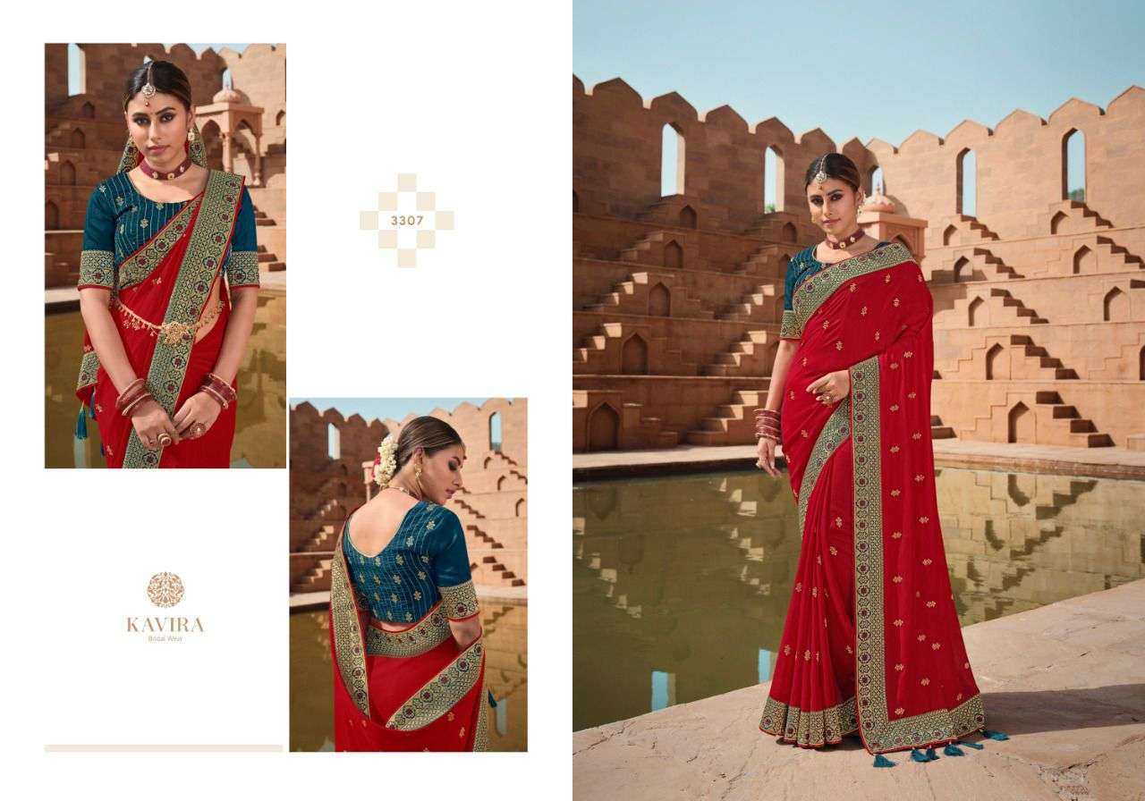 kavira manjari series 3301-3309 vichitra with blaming Colorâ€™s saree