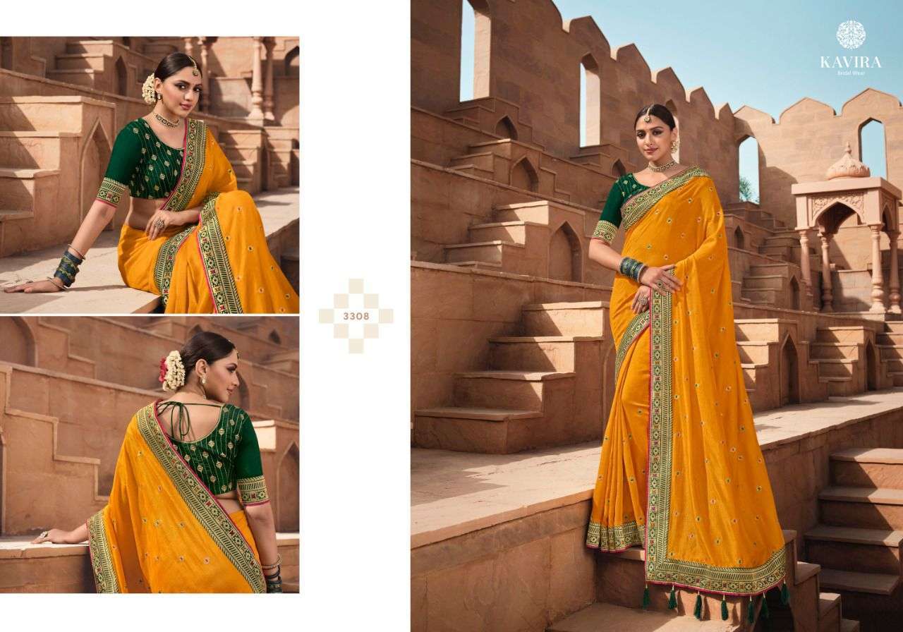 kavira manjari series 3301-3309 vichitra with blaming Colorâ€™s saree