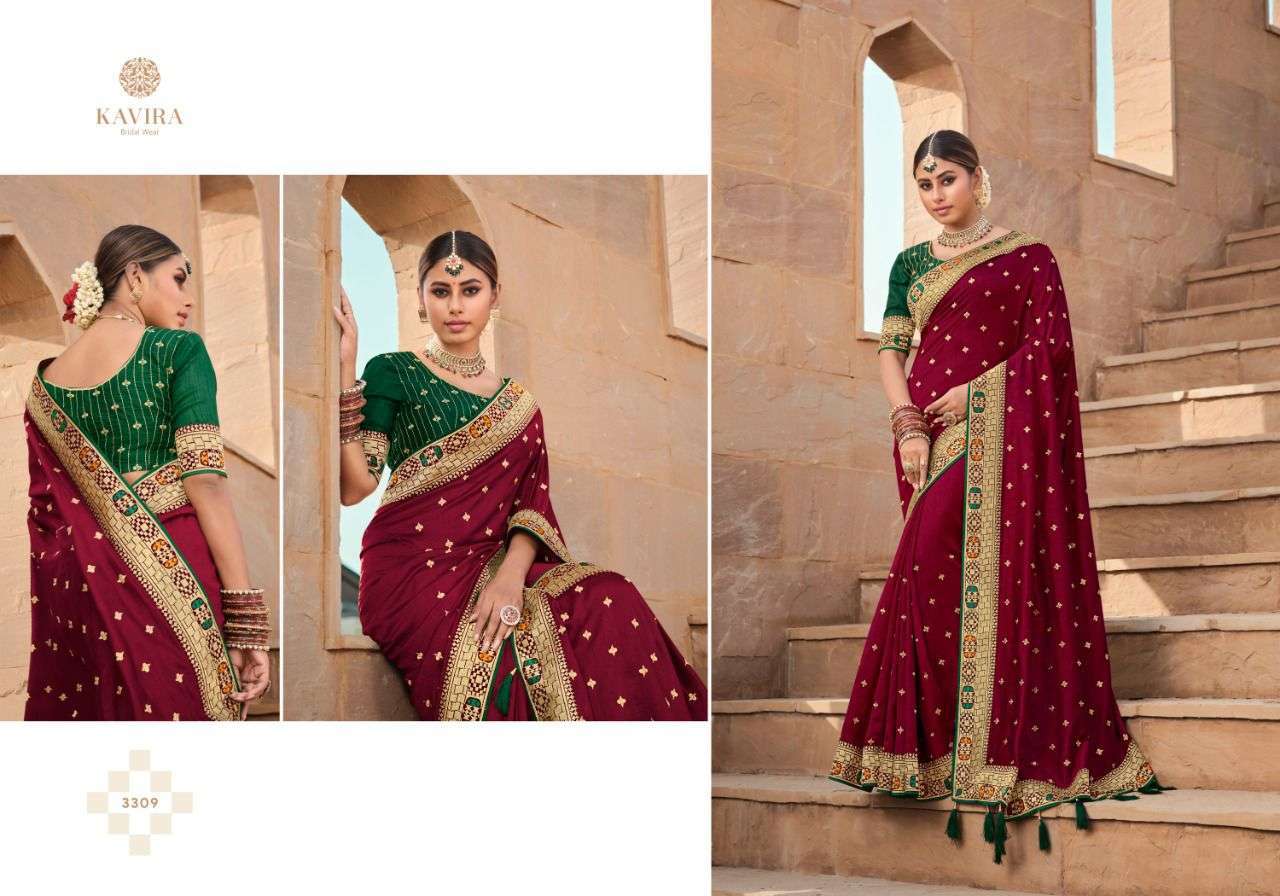 kavira manjari series 3301-3309 vichitra with blaming Colorâ€™s saree