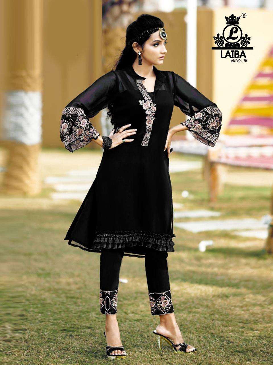 Pakistani Designer Embellished Kurta With Tulip Pant - Etsy UK | Black and  white suit, White outfits for women, Tulip pants