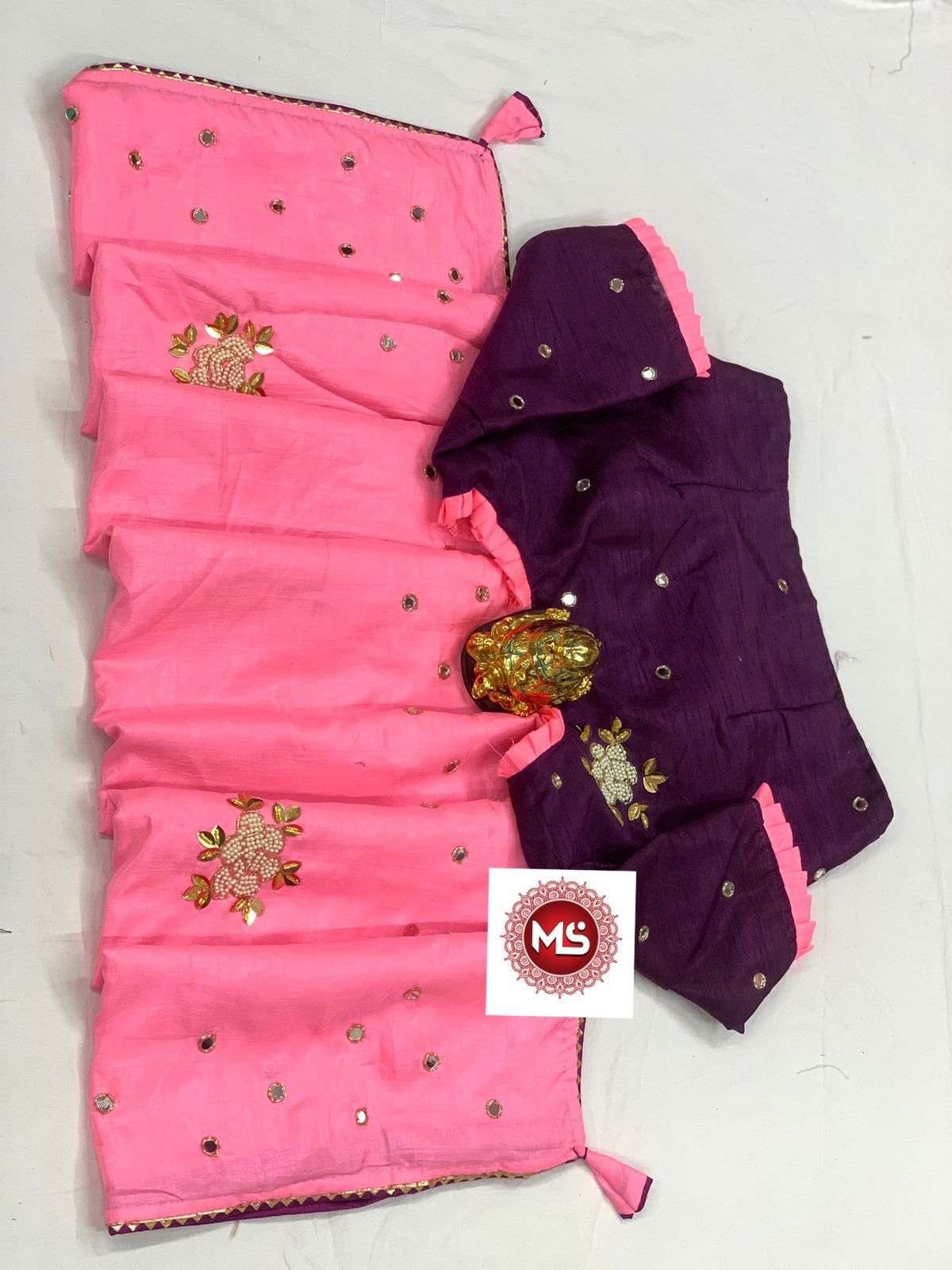 MS BRAND HANDWORK DESIGNER PURE DOLA SILK SAREE