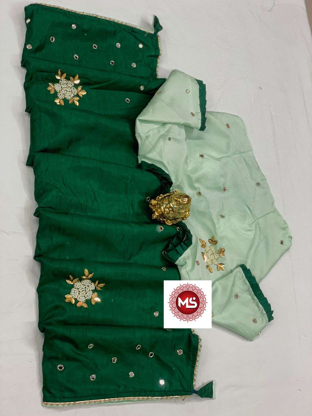 MS BRAND HANDWORK DESIGNER PURE DOLA SILK SAREE
