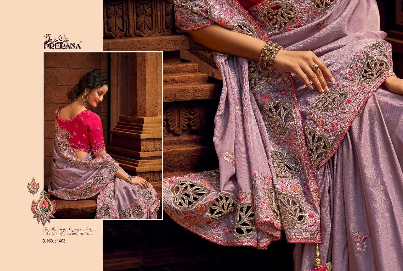 PRERANA SILK CORPORATION DESIGNER ORGANZA NET SAREE 